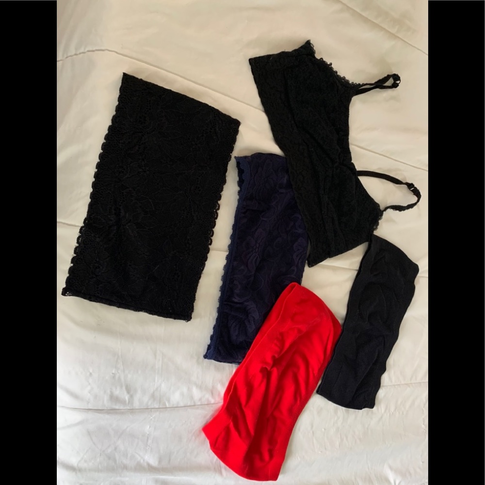 Ladies bandeaus and one bralette